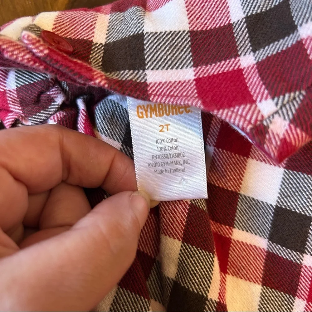 Vintage Gymboree 2T Holiday Dress |‎ Red Plaid Corduroy | 2010 Classic